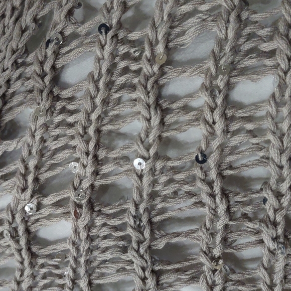 Eileen Fisher Open Weave Italian Yarn Box Top With Sparkles Size M - Picture 2 of 14